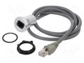 Adapter cable; 1m; RJ45 socket,RJ45 plug; Body: silver ONPOW RJ45-01-1M