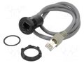 Adapter cable; 0.6m; for panel mounting,rear side nut ONPOW RJ45-01-BK