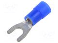 Tip: fork; M4; 1.5÷2.5mm2; crimped; for cable; insulated; tinned ERKO KNE-4-2.5/100