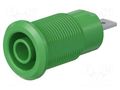 Connector: 4mm banana; socket; 24A; 1kV; Cutout: Ø12.2mm; green STÄUBLI BI-SLB4-F/N-25