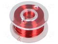 Silver plated copper wires; 0.1mm; red; Cu,silver plated; 100m DONAU ELEKTRONIK D-LD10-0