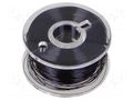 Silver plated copper wires; 0.1mm; black; Cu,silver plated; 100m DONAU ELEKTRONIK D-LD10-1