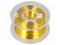 Silver plated copper wires; 0.1mm; yellow; Cu,silver plated DONAU ELEKTRONIK D-LD10-3