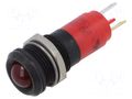 Indicator: LED; red; 12VDC; 12VAC; Ø14mm CML INNOVATIVE TECHNOLOGIES 192112Z3