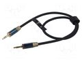 Cable; Jack 3.5mm 3pin angled plug,both sides; 0.5m; textile VENTION BAYGD