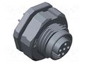 Connector: M12; socket; PIN: 8; female; 30V; IP68; THT; plastic; 3A AMPHENOL LTW 12P-08PFFP-SF8001