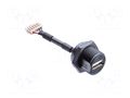 Adapter cable; USB A socket,5pin pin header; USB 2.0; IP68 AMPHENOL LTW UA-20PMFP-SC8002