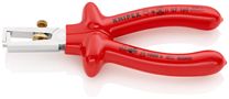 KNIPEX 11 07 160 Insulation Stripper with opening spring, universal with dipped insulation, VDE-tested chrome-plated 160 mm 11 07 160 4003773015499