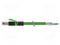 Patch cord; wires,RJ45 plug; 5e; stranded; Cu; PVC; green; 10m; IP20 MURRELEKTRONIK 7000-74101-8001000