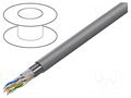 Wire; F/UTP; 4x2x24AWG; wire; CCA; Insulation: PVC; grey; 100m LANBERG LCF5-10CC-0100-S