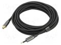 Cable; Toslink 3,5mm Mini plug,Toslink plug; 5m; black; PVC VENTION BKCBJ