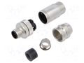 Connector: M12; plug; PIN: 4; male; 250V; straight; IP67; zinc alloy BINDER 99-1429-812-04