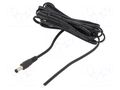 Cable; 2x0.5mm2; DC 5,5/2,5 plug; straight; black-grey,black; 3m POS POSDC-T-P25S-3.0