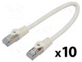 Patch cord; RJ45 plug,both sides; F/UTP; 6; stranded; CCA; 0.25m LANBERG PCF6-20CC-0025-W