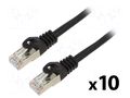 Patch cord; F/UTP; Cat: 6; RJ45 plug,both sides; stranded; CCA; 1m LANBERG PCF6-20CC-0100-BK