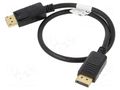 Cable; DisplayPort plug,both sides; PVC; 0.5m; black; Support: 4K LANBERG CA-DPDP10CC-0005BK