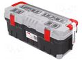 Chest; tool case; black-grey; polymer; TITAN PLUS; 752x300x304mm KISTENBERG KTIPA7530-4C