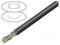 Wire; U/UTP; 4x2x24AWG; wire; CCA; Insulation: PVC; black; 305m LANBERG LCU5-10CC-0305.BK