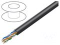 Wire; U/UTP; 4x2x23AWG; wire; CCA; Insulation: PVC; black; 305m LANBERG LCU6-10CC-0305.BK