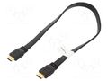 Cable; HDMI plug,both sides; PVC; HDMI 2.0; 0.5m; black; 28AWG LANBERG CA-HDMI21CU-0005BK