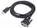 Cable; DisplayPort plug,DVI-D (24+1) plug; DisplayPort 1.2 LANBERG CA-DPDV10CU-0030BK