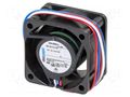 Fan: DC; axial; 24VDC; 40x40x20mm; 17m3/h; slide; 11700rpm EBM-PAPST 414J/2H