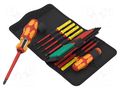 Kit: screwdrivers; insulated; 1kVAC; case; 17pcs. WERA WERA.05006618001