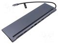 Hub USB; USB 2.0,USB 3.0,USB 3.2; PnP; grey; Number of ports: 12 VENTION THSHC
