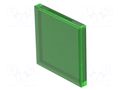 Actuator lens; 16mm; 92; green; plastic; Face dim: 13.2x13.2mm EAO 92-956.500