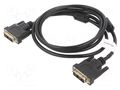 Cable; DVI-D (18+1) plug,both sides; single link; 1.8m; black LANBERG CA-DVIS10CC-0018BK