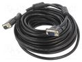 Cable; D-Sub 15pin HD plug,both sides; black; 15m LANBERG CA-VGAC10CC-0150B
