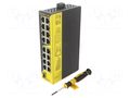 Switch Ethernet; unmanaged; Number of ports: 16; 5÷30VDC; SW; IP20 BRAINBOXES SW-7617
