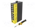 Switch Ethernet; unmanaged; Number of ports: 16; 5÷30VDC; SW; IP20 BRAINBOXES SW-7717