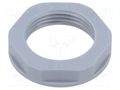 Nut; PG13,5; polyamide; 27mm; grey; Thread: PG; Entrelec TE Connectivity 1SNG607050R0000