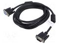 Cable; D-Sub 15pin socket,D-Sub 15pin HD plug; black; 3m; black LANBERG CA-VGAC10CC-0030B+