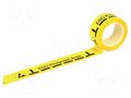 Tape: warning; ESD; L: 33m; W: 50mm; Thk: 0.145mm; PVC; black,yellow EUROSTAT GROUP ERS-420050035