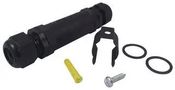 CONNECTOR, IN-LINE, 3POLE, BLACK TTK20BK-SD-F