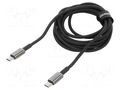 Cable; High Speed,USB 2.0; USB C plug,both sides; 2m; black; 100W BASEUS CATWJ-A01