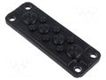 Multigate grommet; elastomer thermoplastic TPE; black; IP65 HT HI TECH POLYMERS HTB-10-TPE-BK