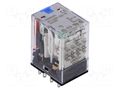 Relay: electromagnetic; 4PDT; Ucoil: 24VDC; Icontacts max: 6A; MY4 OMRON MY4IN-GS-R-24DC