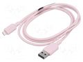 Cable; USB 2.0; Apple Lightning plug,USB A plug; nickel plated VENTION LAMPF
