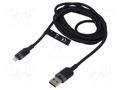 Cable; USB 2.0; Apple Lightning plug,USB A plug; nickel plated VENTION LANBH