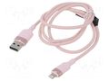 Cable; USB 2.0; Apple Lightning plug,USB A plug; nickel plated VENTION LANPF