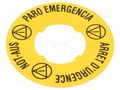 Label; 22mm; Platinum; yellow; Ø: 60mm; PVC LOVATO ELECTRIC LPXAU118
