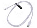 Cable; USB 2.0; Apple Lightning plug,USB C plug; nickel plated VENTION TASWF