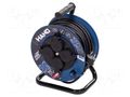 Extension lead; 3x1.5mm2; reel,Schuko; Sockets: 4; rubber; black PLASTROL W-96300