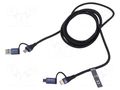 Cable; USB 2.0; USB A plug,USB B micro plug,USB C plug x2; 1m VENTION CTLLF