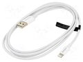 Cable; USB 2.0; Apple Lightning plug,USB A plug; nickel plated VENTION LAFWG