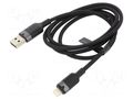 Cable; USB 2.0; Apple Lightning plug,USB A plug; nickel plated VENTION LANBF