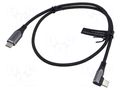 Cable; USB 2.0; USB C plug,USB C angled plug,both sides; 0.5m VENTION TRAHD